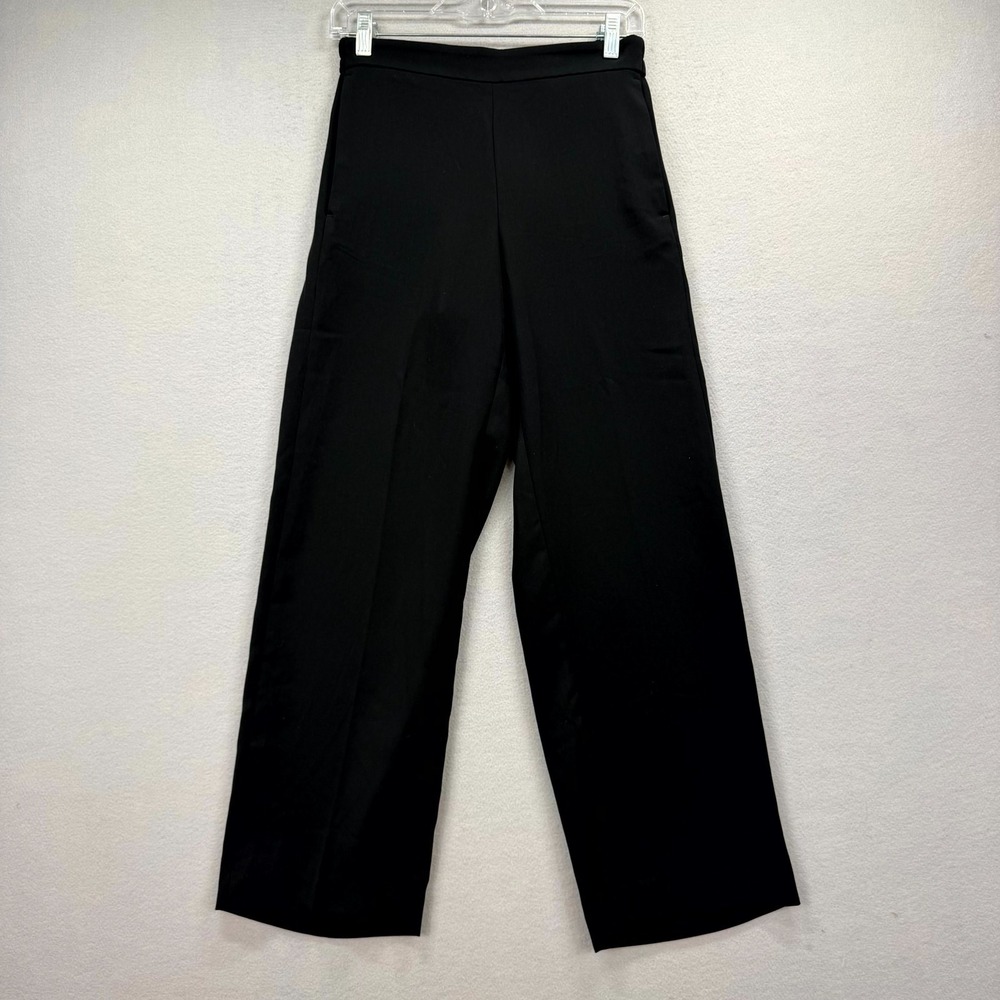 J.CREW Pants Womens 2 Fits 28x28* Black Casual Wide Leg Office Business Career